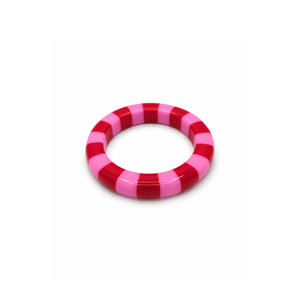 Roze rode gestreepte bangle armband Candy