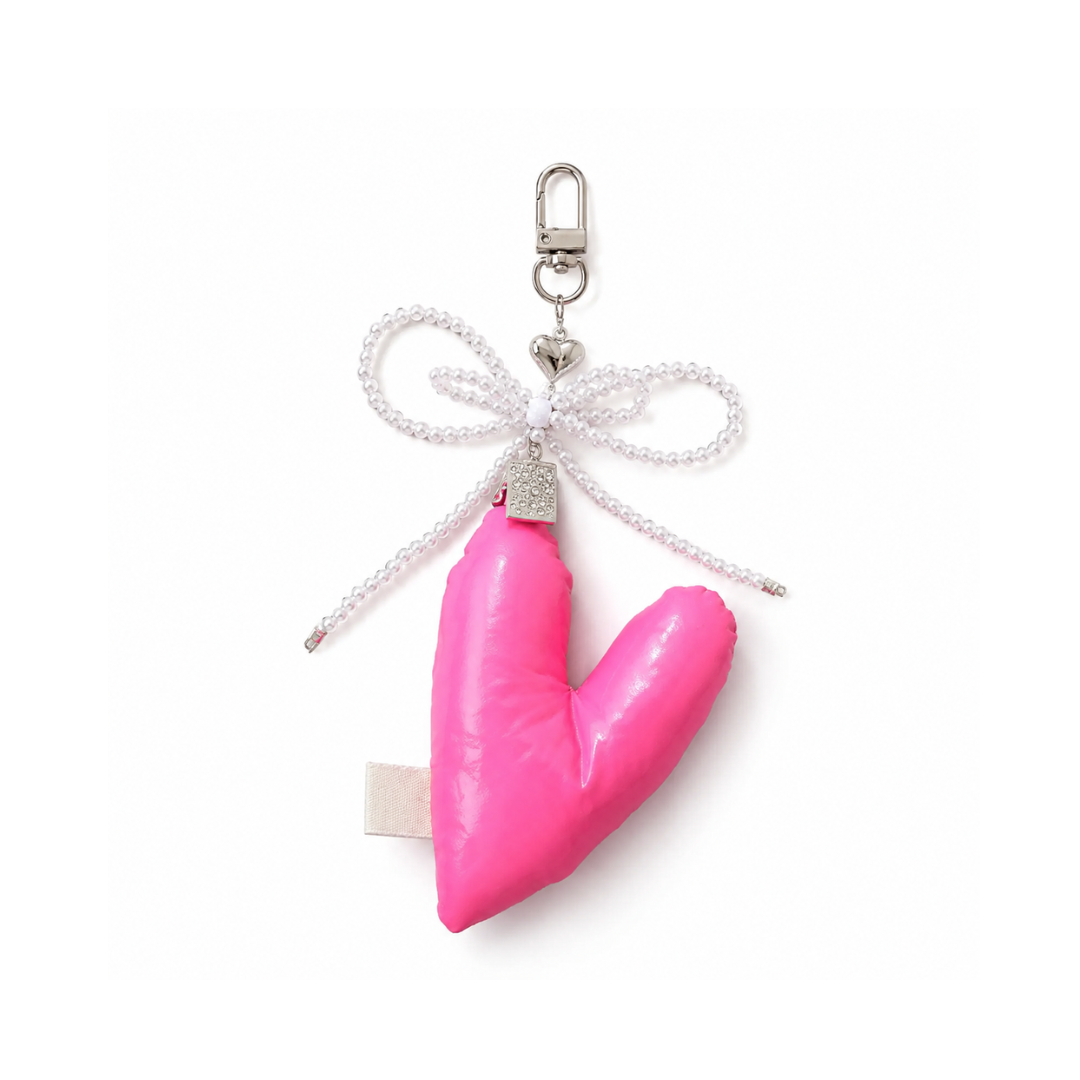 Fuchsia metallic puffy hart tashanger