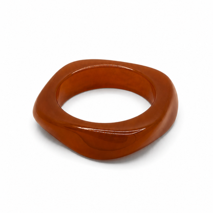 Amber gedraaide bangle armband