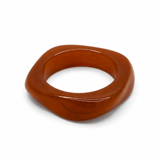 Amber gedraaide bangle armband