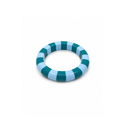 Blauw gestreepte bangle armband Candy