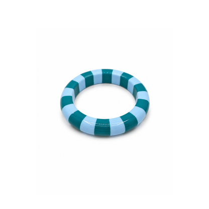 Blauw gestreepte bangle armband Candy