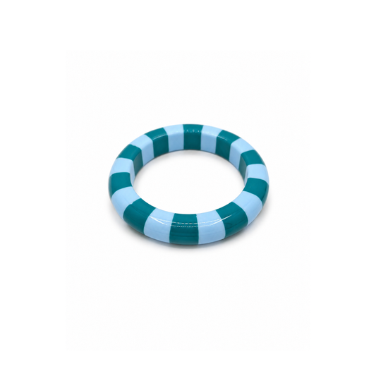 Blauw gestreepte bangle armband Candy