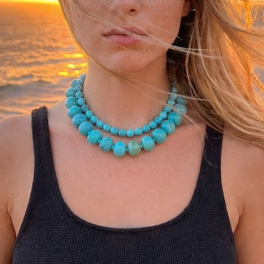 Kralenketting Lies turquoise