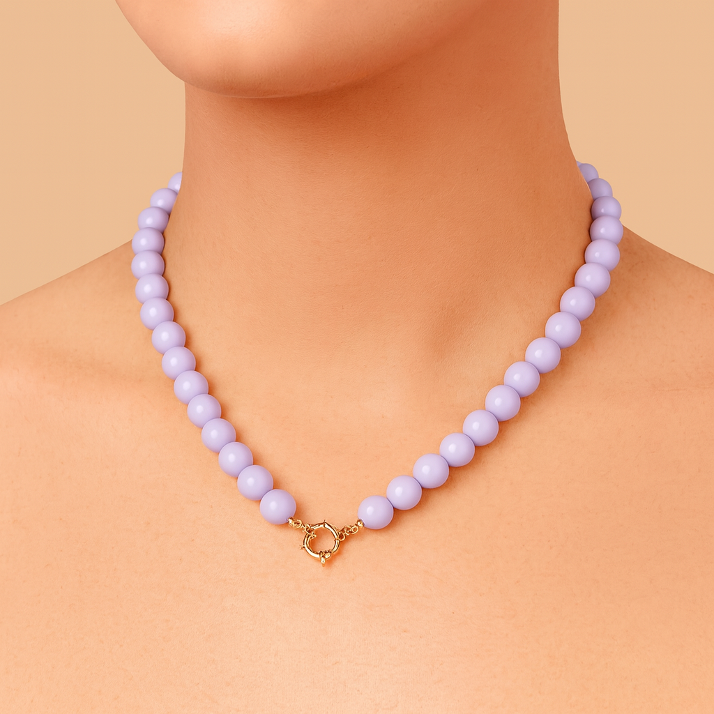Kralen ketting paars