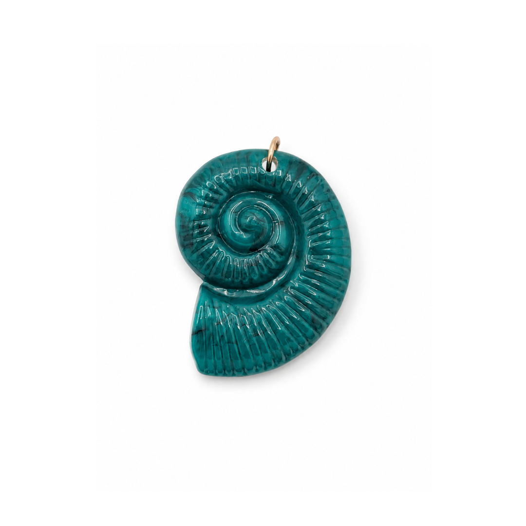 Groene marble oversized schelp bedel