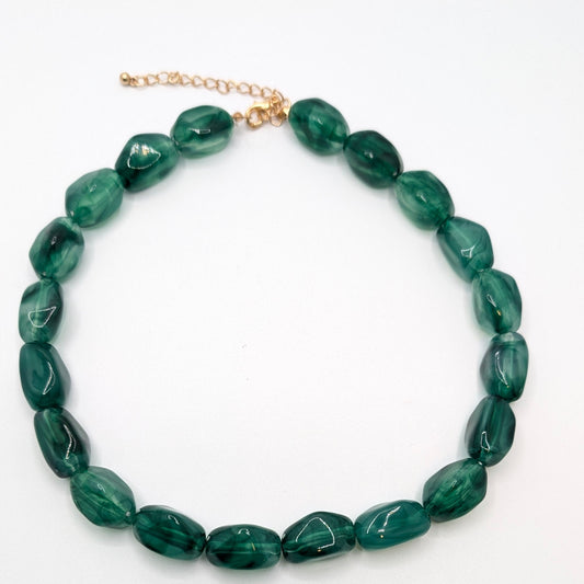 Chunky grote kralenketting groen