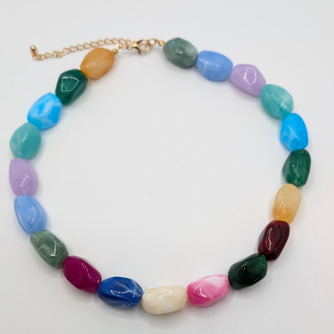 Chunky grote kralenketting mixed