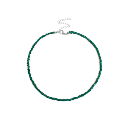 Kleine donkergroene kralenketting Saar van Casa Jadel
