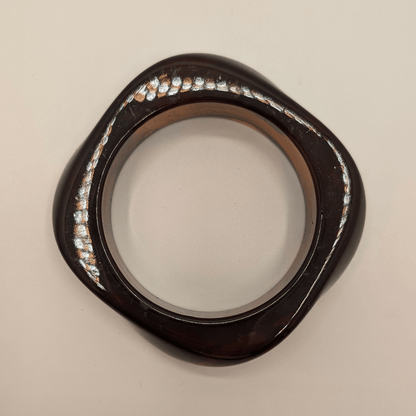 Donker amber asymmetrische bangle armband