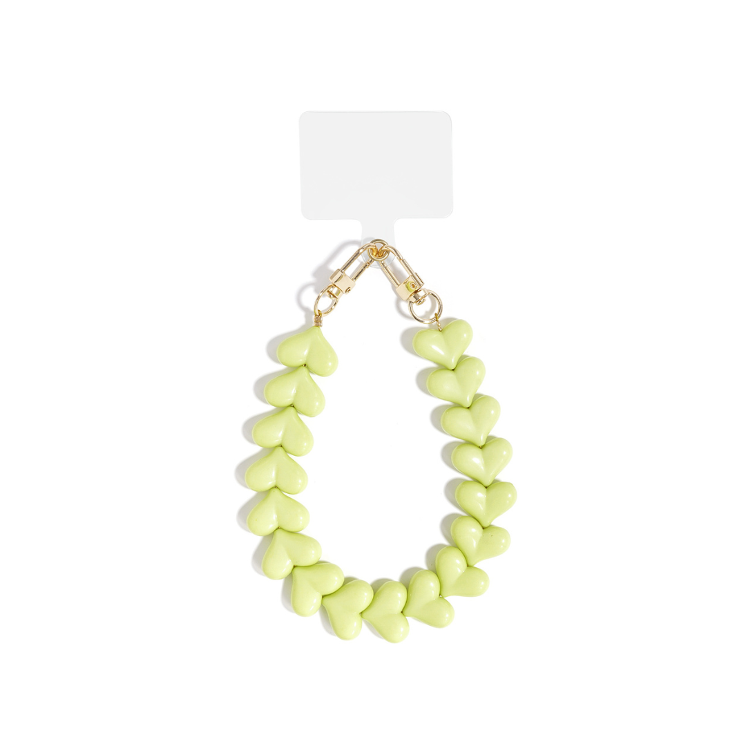 Gele hartjes telefoonkoord