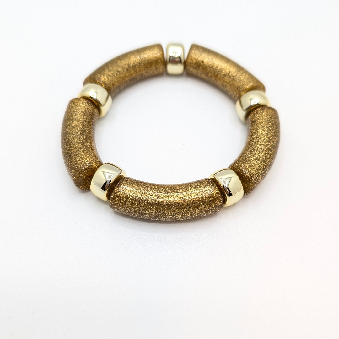 Gouden gouden tube armband