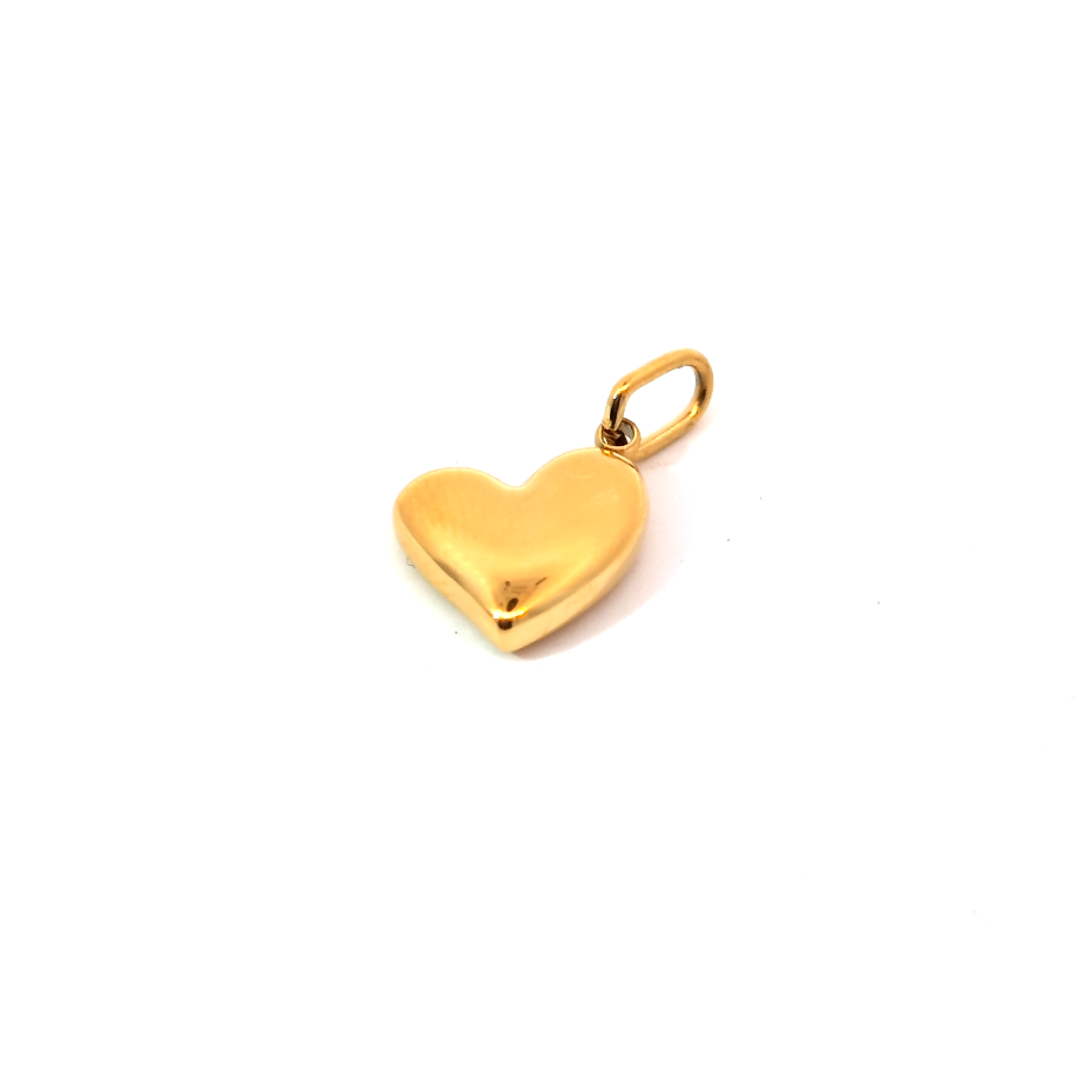 Minimalistische gouden hartje bedel van roestvrij staal