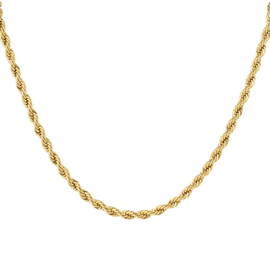 Gouden ketting dubbel gedraaid 60cm