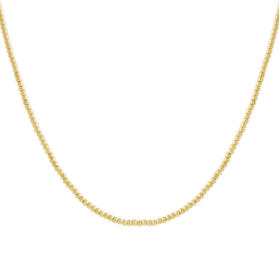 Gouden massieve kraaltjes ketting