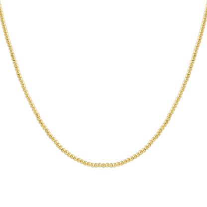 Gouden massieve kraaltjes ketting