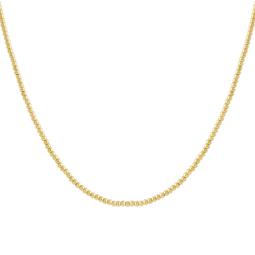 Gouden massieve kraaltjes ketting