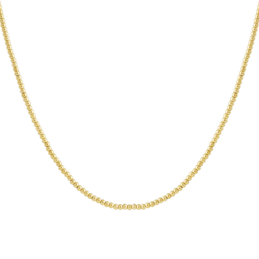Gouden massieve kraaltjes ketting