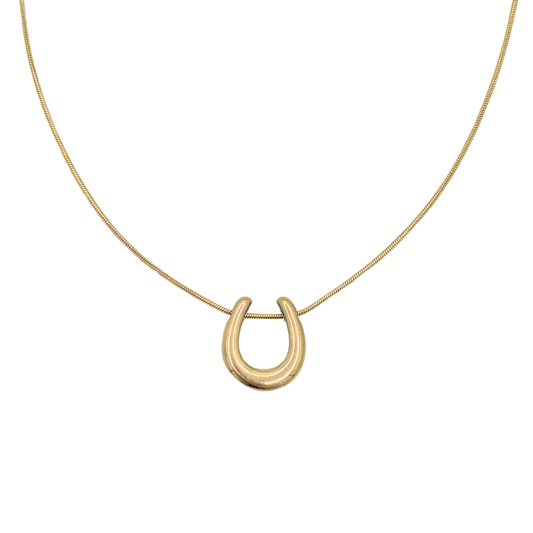 Gouden ketting met minimalistisch hoefijzer
