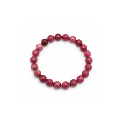 Roze graniet natuursteen kralenarmband