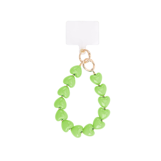 Groen telefoonkoord chubby hartje