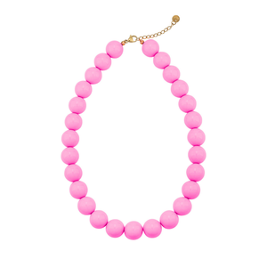 Grote kralenketting zuurstok roze op een witte achtergrond Casa Jadel