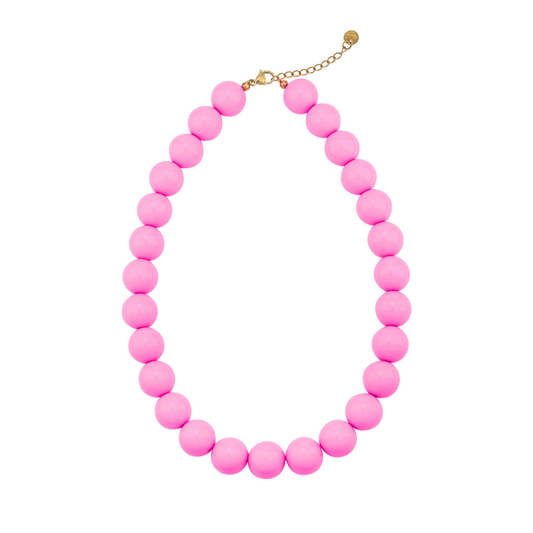 Grote kralenketting zuurstok roze op een witte achtergrond Casa Jadel