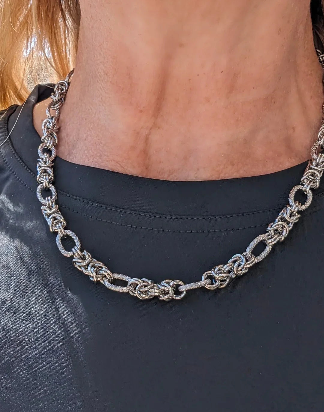 Ketting zilver mixed schakels - Casa Jadel