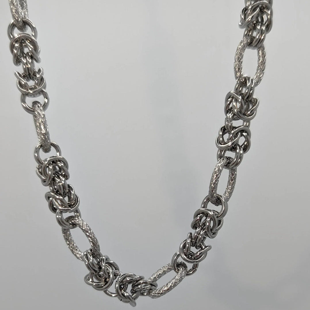 Ketting zilver mixed schakels - Casa Jadel