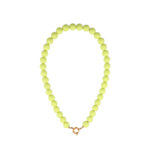 Kralen ketting lime groen