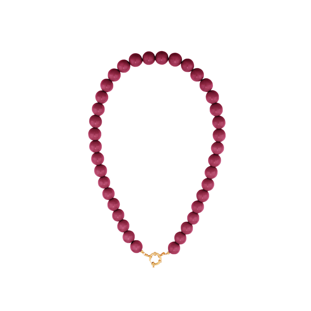 Kralenketting burgundy met boeislot