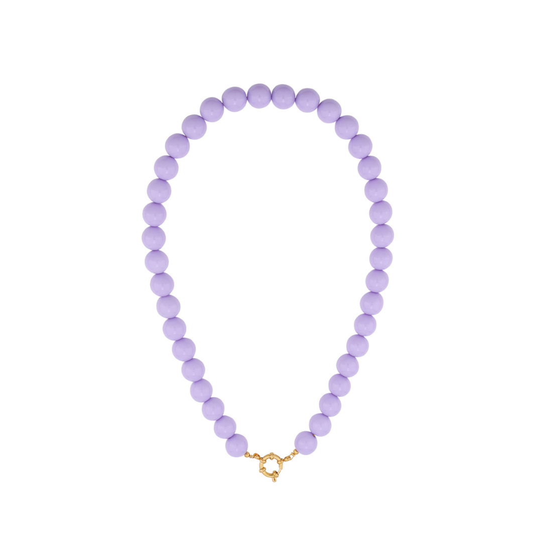 Kralenketting lila met boeislot
