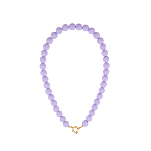 Lila kralenketting met boeislot