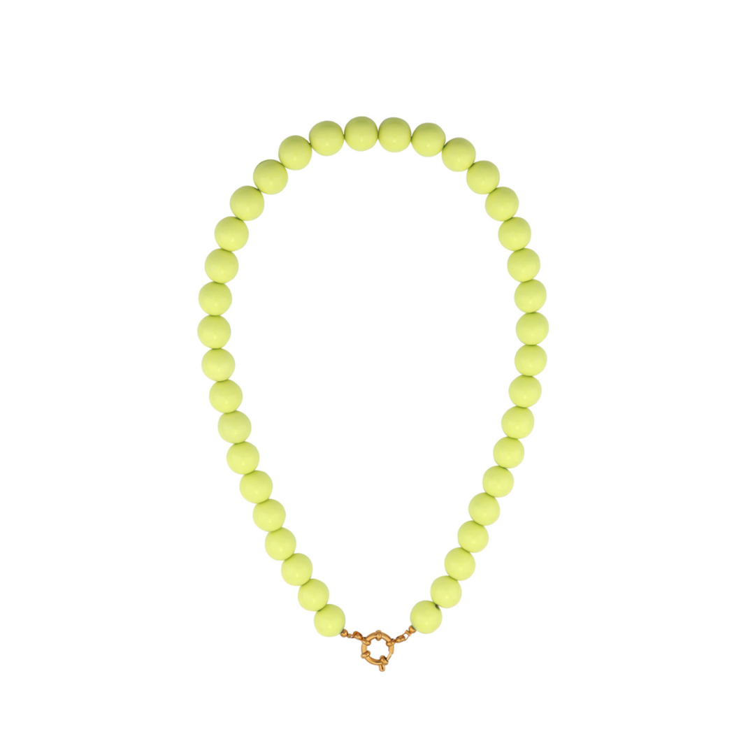 Kralenketting lime groen met boeislot