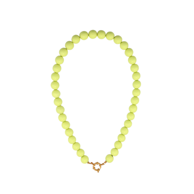 Lime groene kralenketting met boeislot Maud