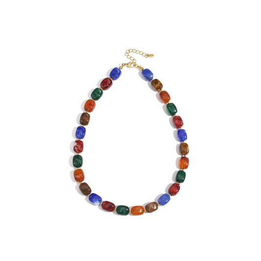 Multi color kralenketting