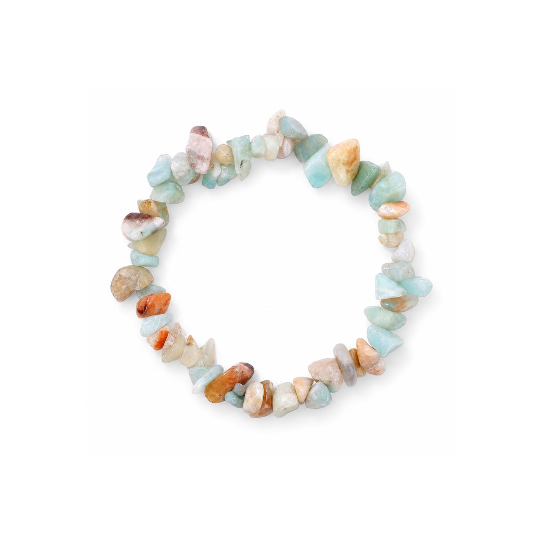 Amazoniet natuursteen splitkralen armband