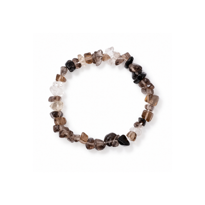 Rookkwarts natuursteen splitkralen armband