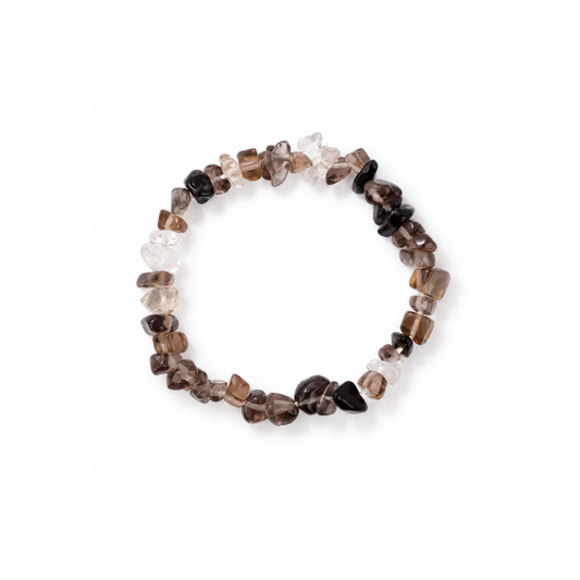 Rookkwarts natuursteen splitkralen armband Casa Jadel