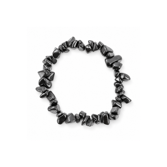 Hematiet natuursteen splitkralen armband Casa Jadel