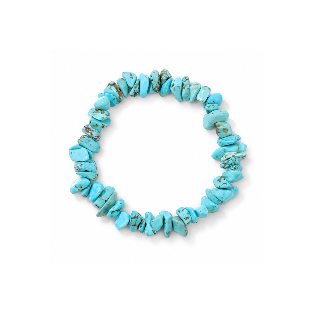 Turkoois natuursteen splitkralen armband Casa Jadel