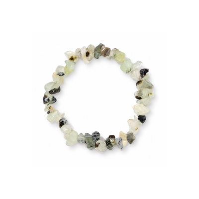 Prehniet natuursteen splitkralen armband