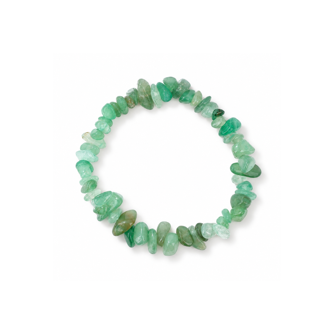 Groene aventurijn natuursteen splitkralen armband Casa Jadel
