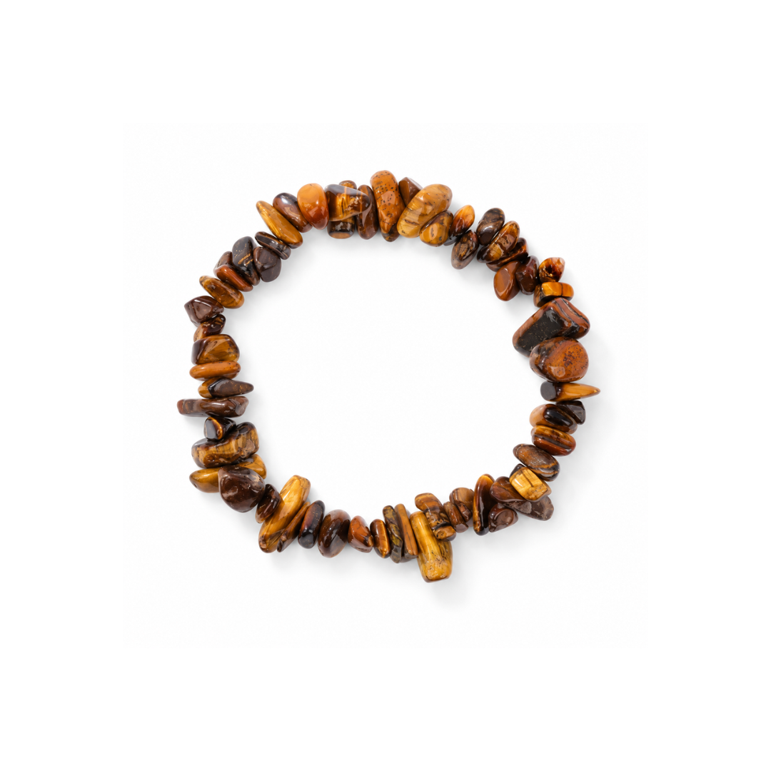 Tijgeroog natuursteen splitkralen armband Casa Jadel
