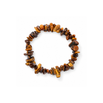 Tijgeroog natuursteen splitkralen armband Casa Jadel