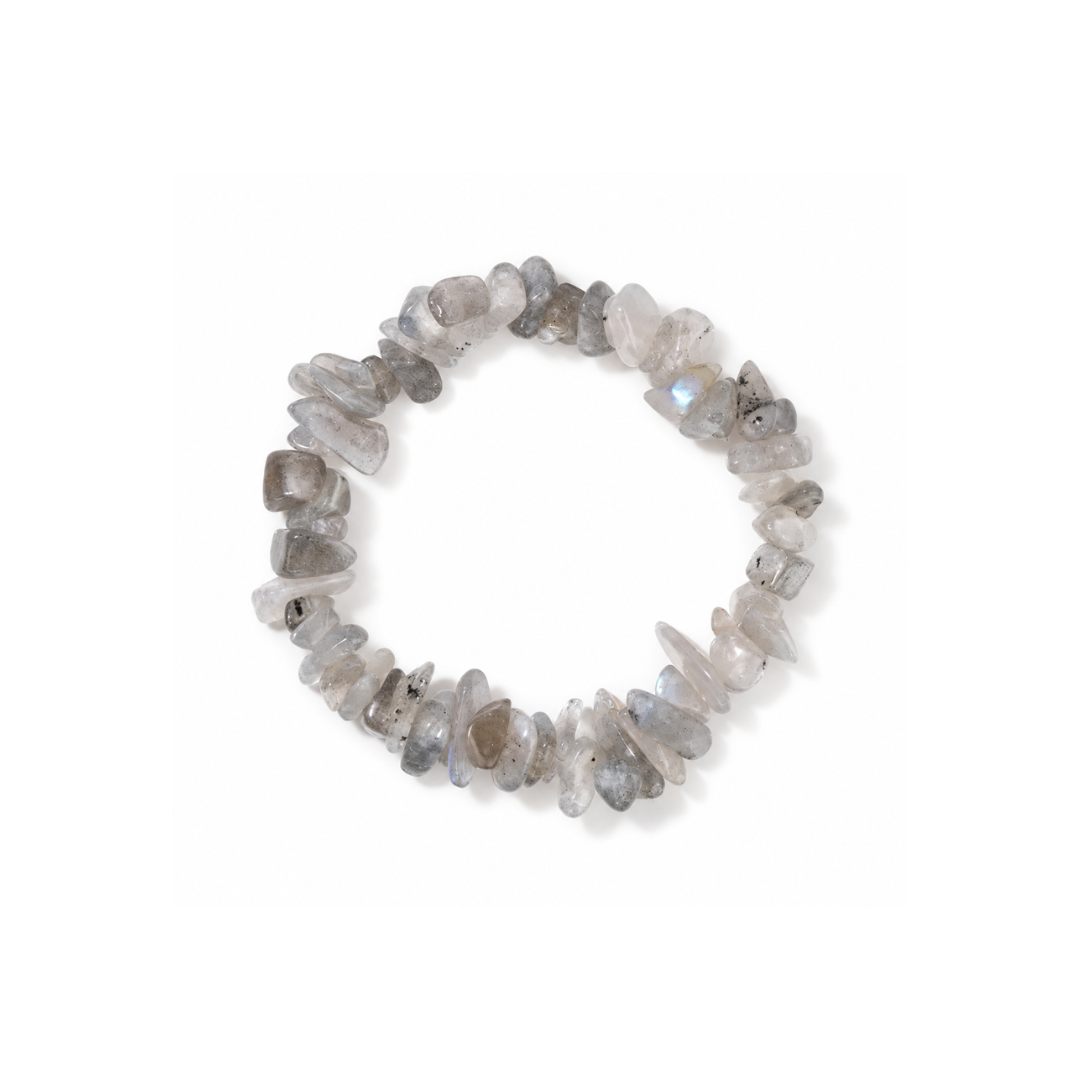 Labradoriet natuursteen splitkralen armband Casa Jadel