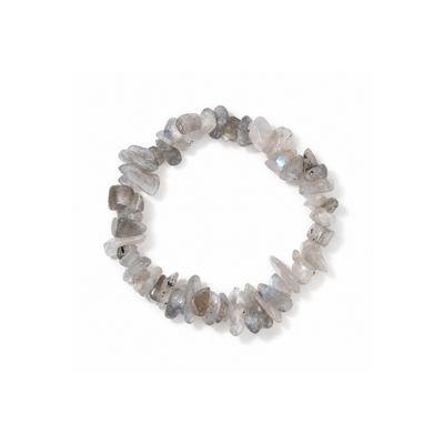 Labradoriet natuursteen splitkralen armband