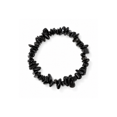 Obsidiaan natuursteen splitkralen armband