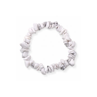 Howliet natuursteen splitkralen armband