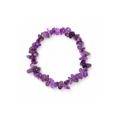 Amethist natuursteen splitkralen armband